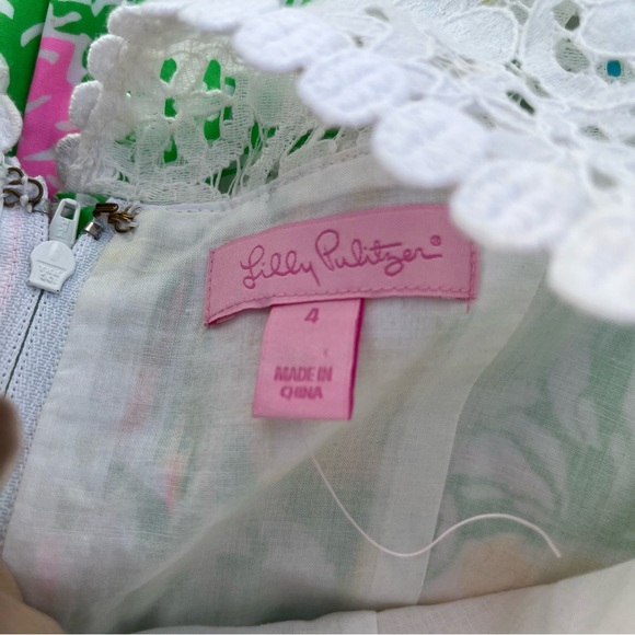 Lilly Pulitzer dress hibiscus stroll Reagan size 4 like new - Picture 3 of 3